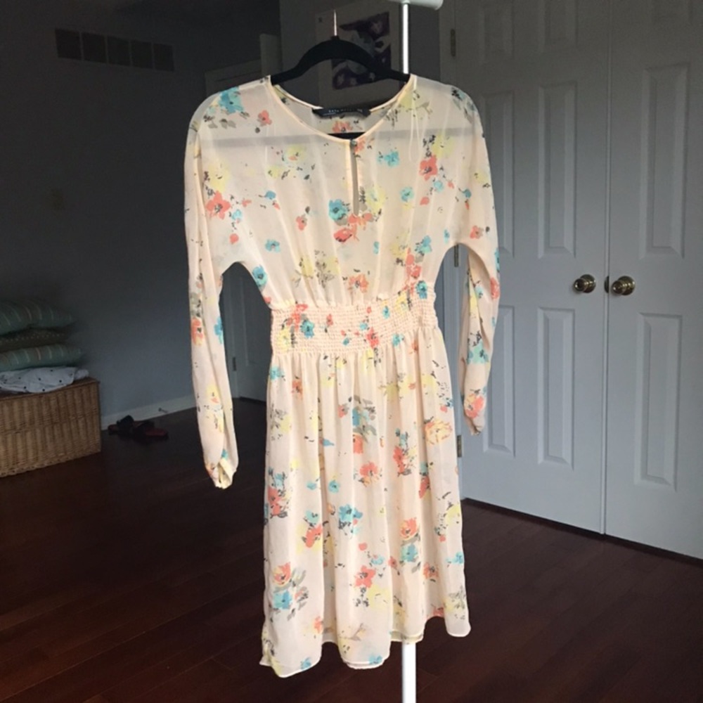 Zara Sheer Floral Dress